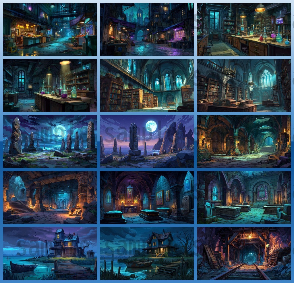 【107種 214枚】クトゥルフ神話TRPG等に使えそうな背景イラスト【著作権フリー素材】