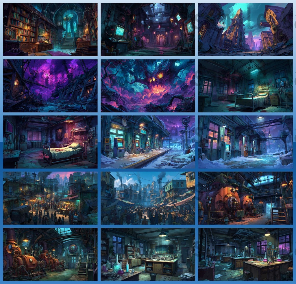 【107種 214枚】クトゥルフ神話TRPG等に使えそうな背景イラスト【著作権フリー素材】