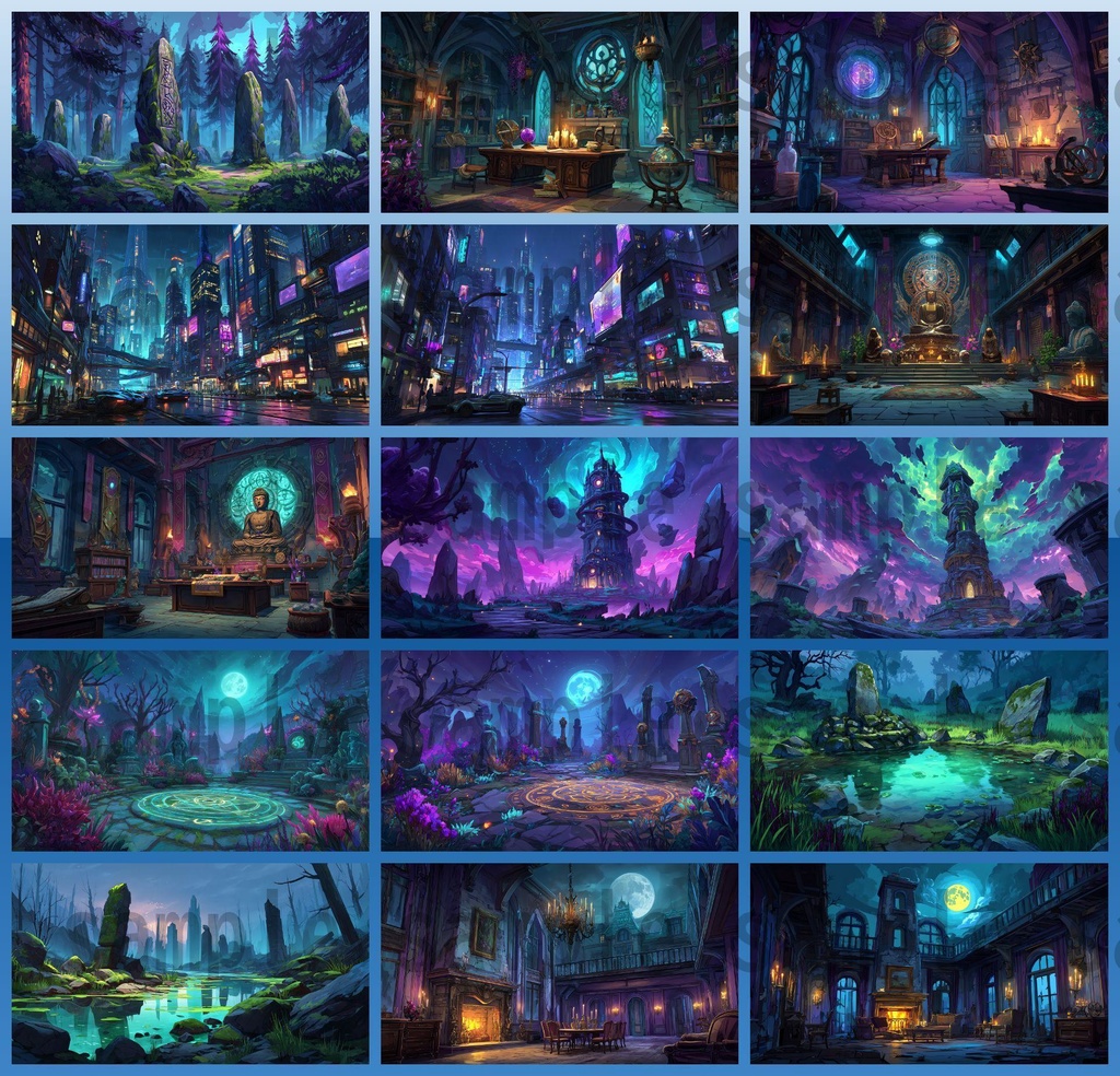 【107種 214枚】クトゥルフ神話TRPG等に使えそうな背景イラスト【著作権フリー素材】