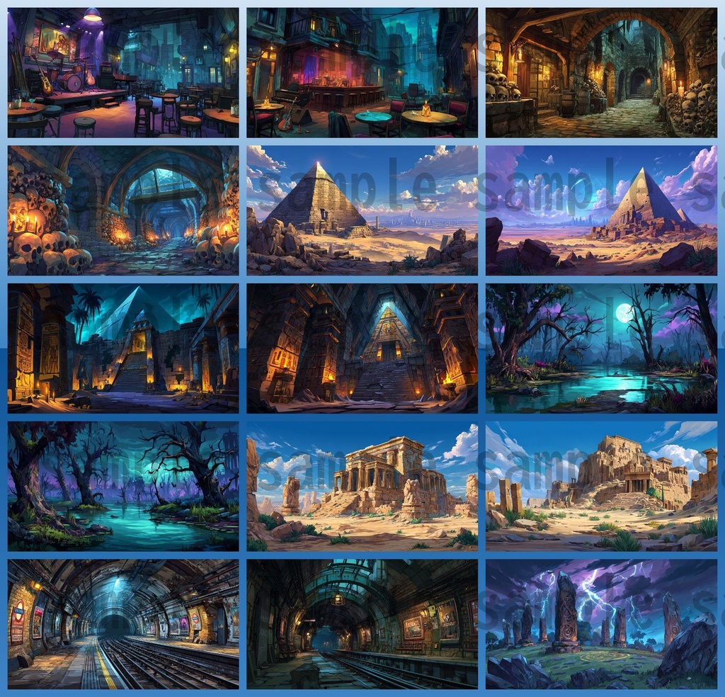 【107種 214枚】クトゥルフ神話TRPG等に使えそうな背景イラスト【著作権フリー素材】