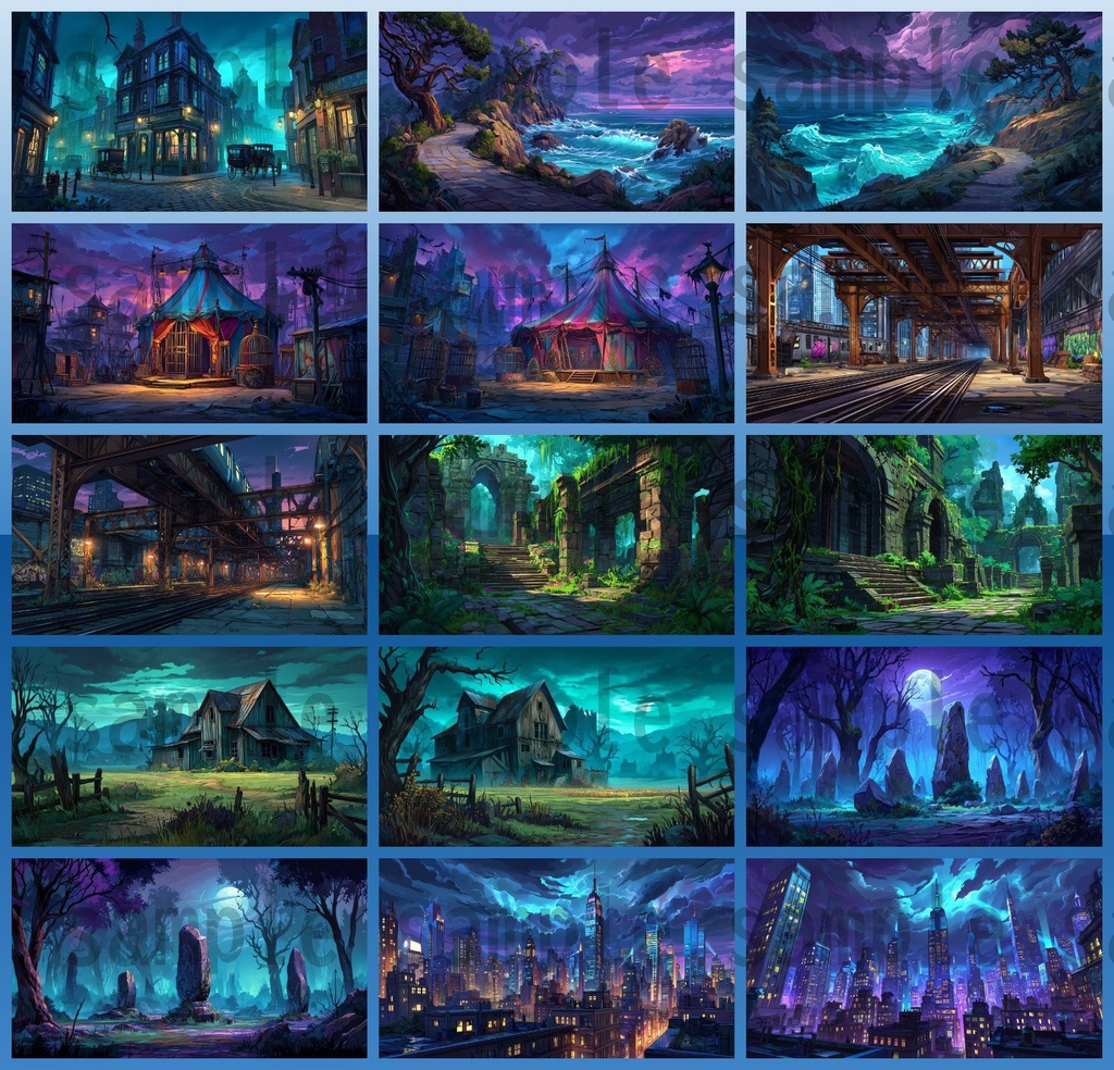 【107種 214枚】クトゥルフ神話TRPG等に使えそうな背景イラスト【著作権フリー素材】