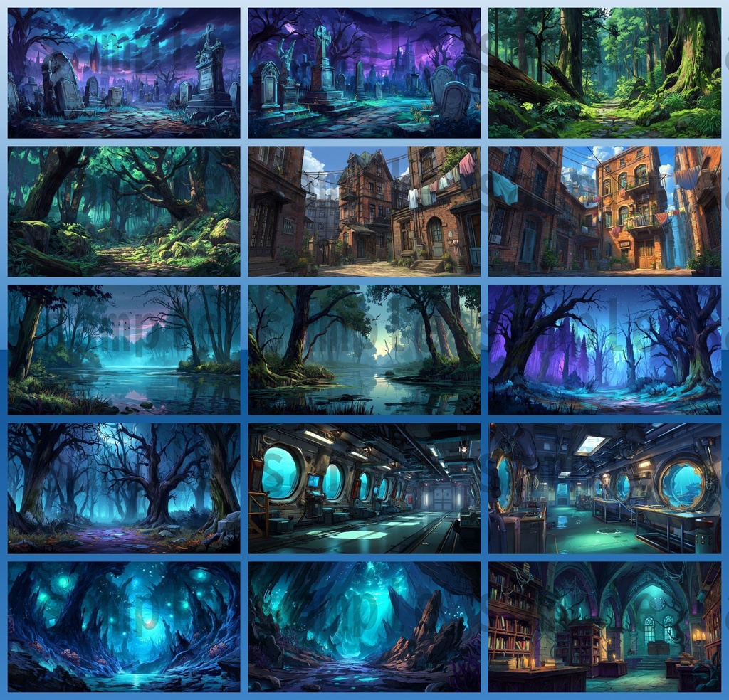 【107種 214枚】クトゥルフ神話TRPG等に使えそうな背景イラスト【著作権フリー素材】