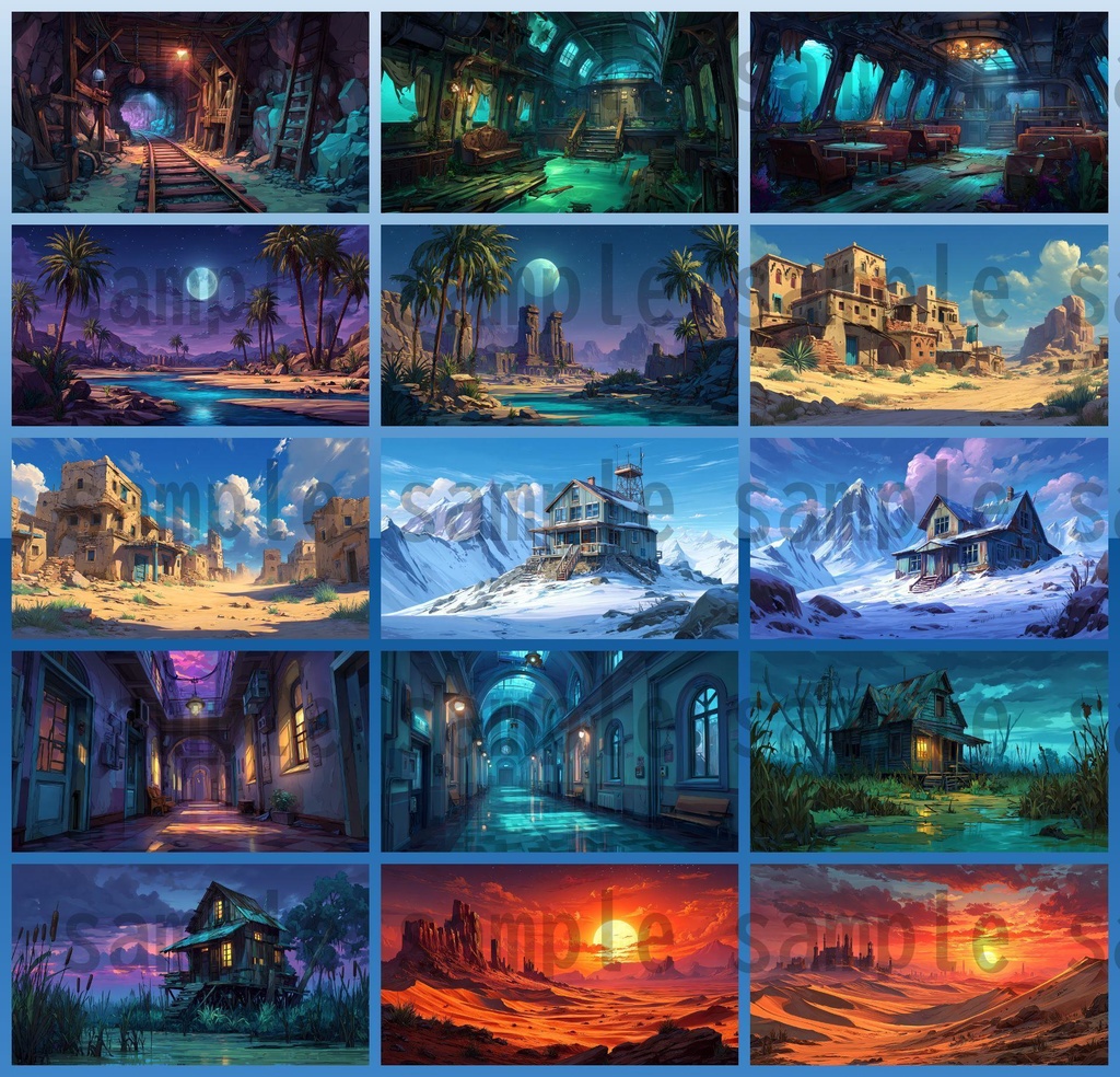 【107種 214枚】クトゥルフ神話TRPG等に使えそうな背景イラスト【著作権フリー素材】