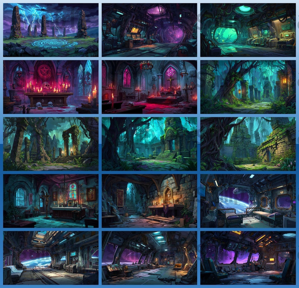 【107種 214枚】クトゥルフ神話TRPG等に使えそうな背景イラスト【著作権フリー素材】