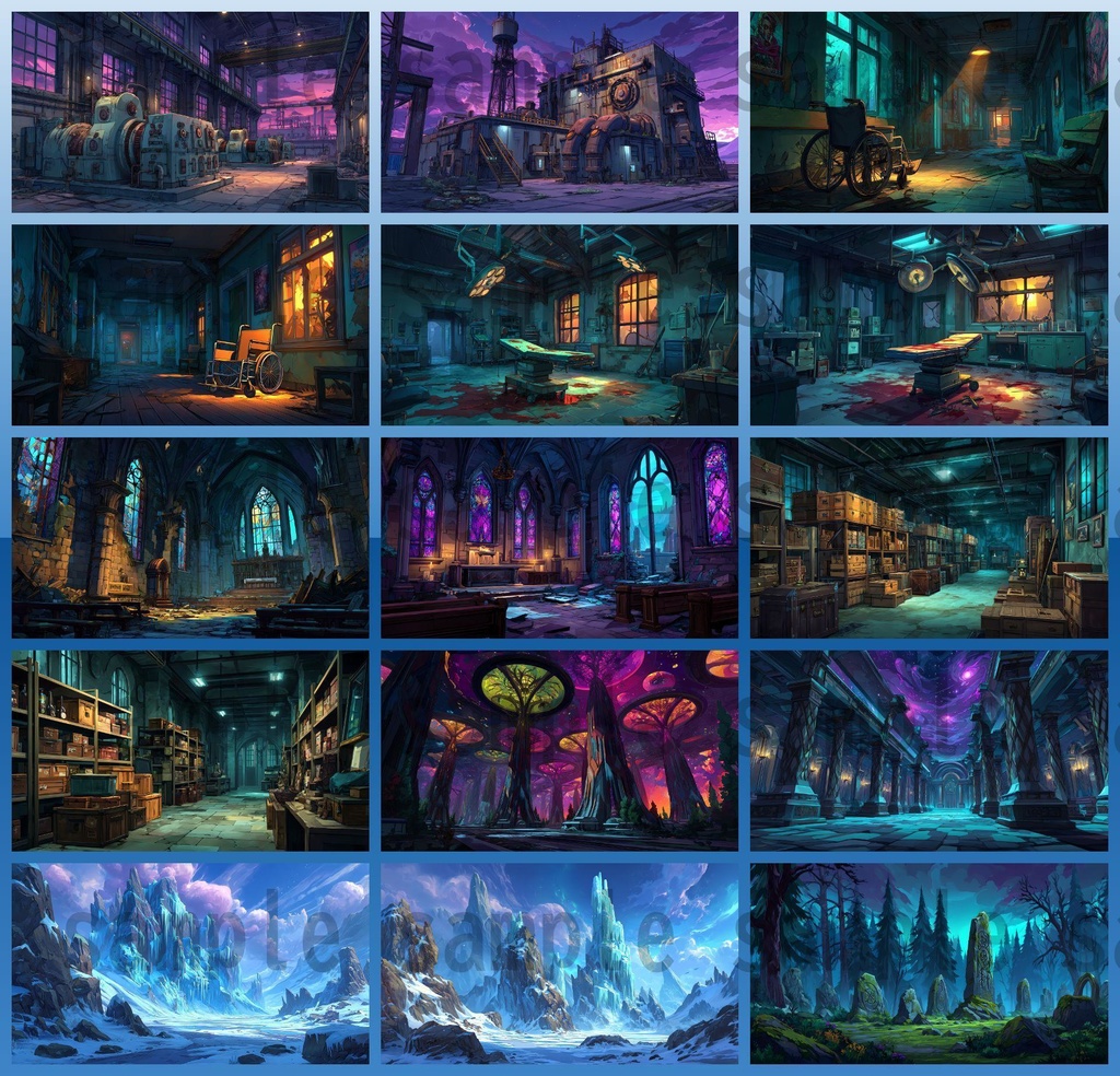 【107種 214枚】クトゥルフ神話TRPG等に使えそうな背景イラスト【著作権フリー素材】