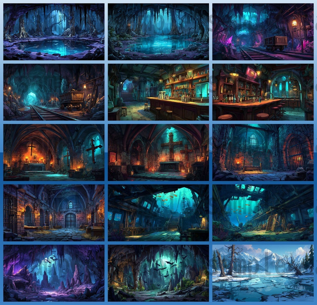 【107種 214枚】クトゥルフ神話TRPG等に使えそうな背景イラスト【著作権フリー素材】