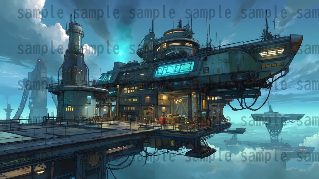 【182枚】SF・未来都市国家 背景イラスト【著作権フリー素材】スマートシティ風景画像