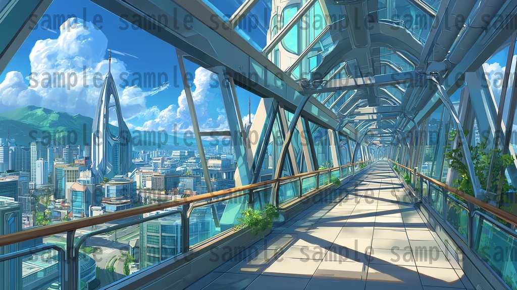 【182枚】SF・未来都市国家 背景イラスト【著作権フリー素材】スマートシティ風景画像