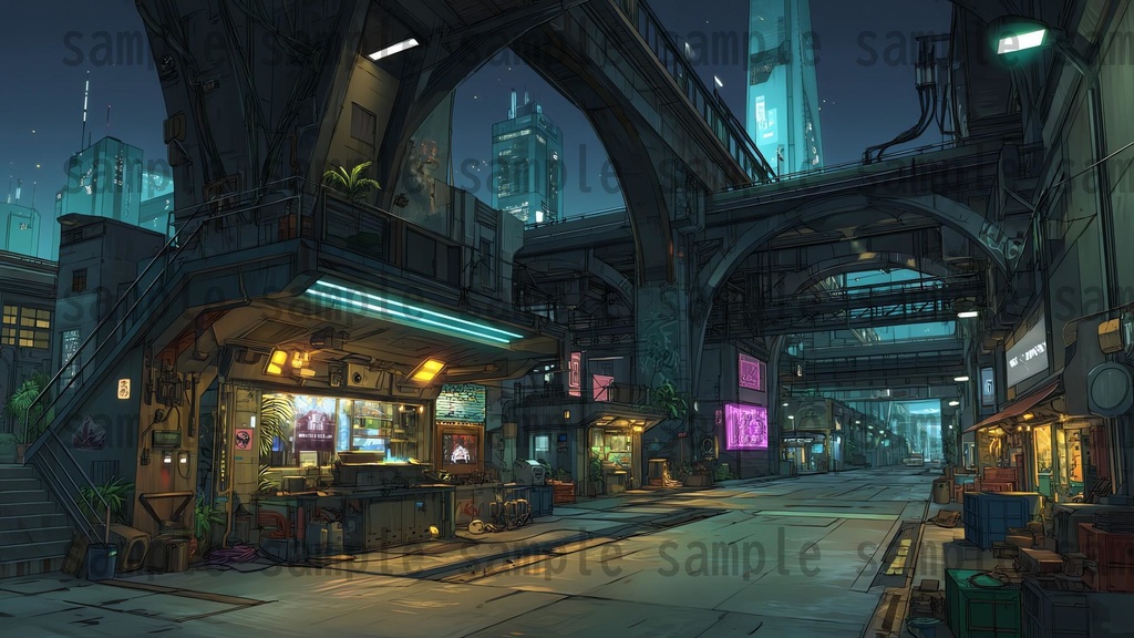 【182枚】SF・未来都市国家 背景イラスト【著作権フリー素材】スマートシティ風景画像