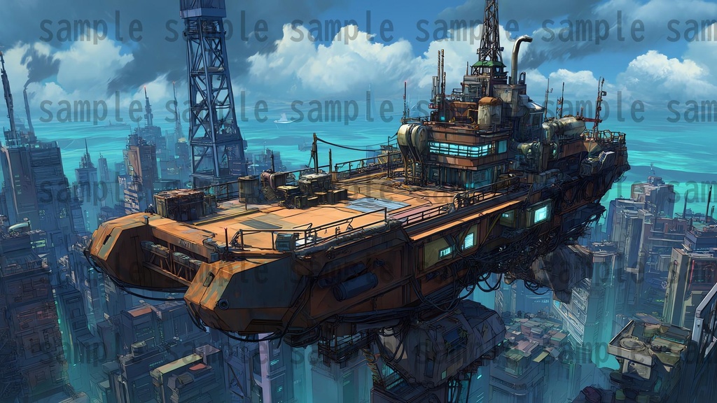 【182枚】SF・未来都市国家 背景イラスト【著作権フリー素材】スマートシティ風景画像