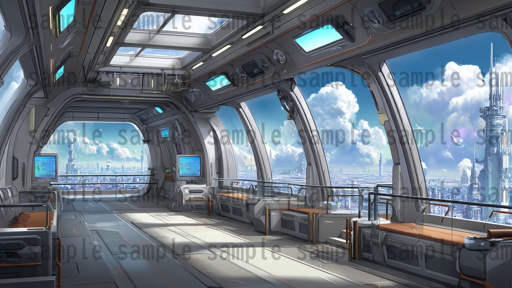 【182枚】SF・未来都市国家 背景イラスト【著作権フリー素材】スマートシティ風景画像