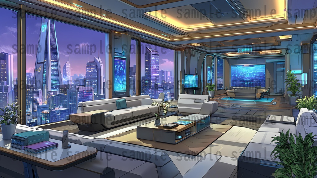 【182枚】SF・未来都市国家 背景イラスト【著作権フリー素材】スマートシティ風景画像