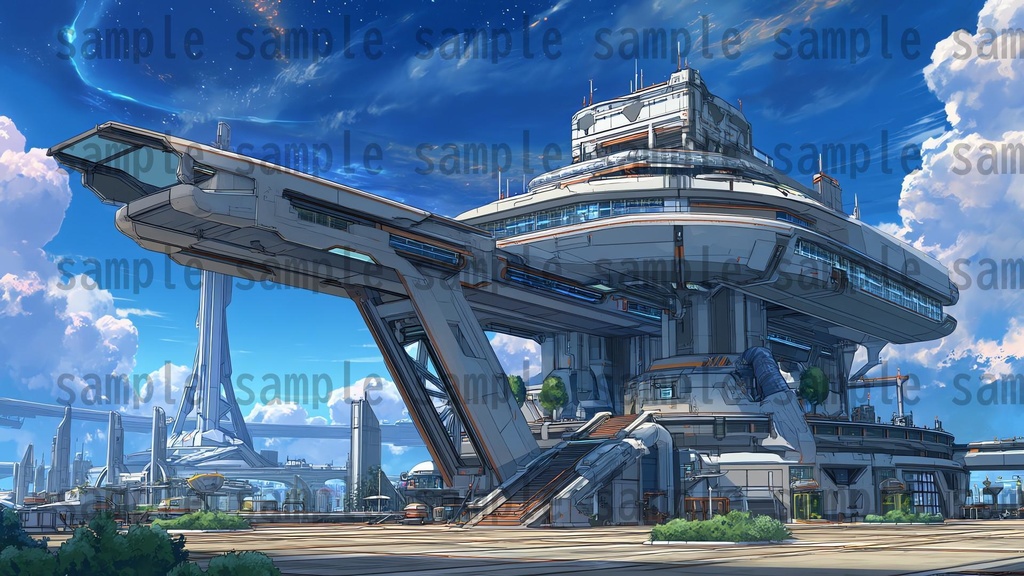 【182枚】SF・未来都市国家 背景イラスト【著作権フリー素材】スマートシティ風景画像