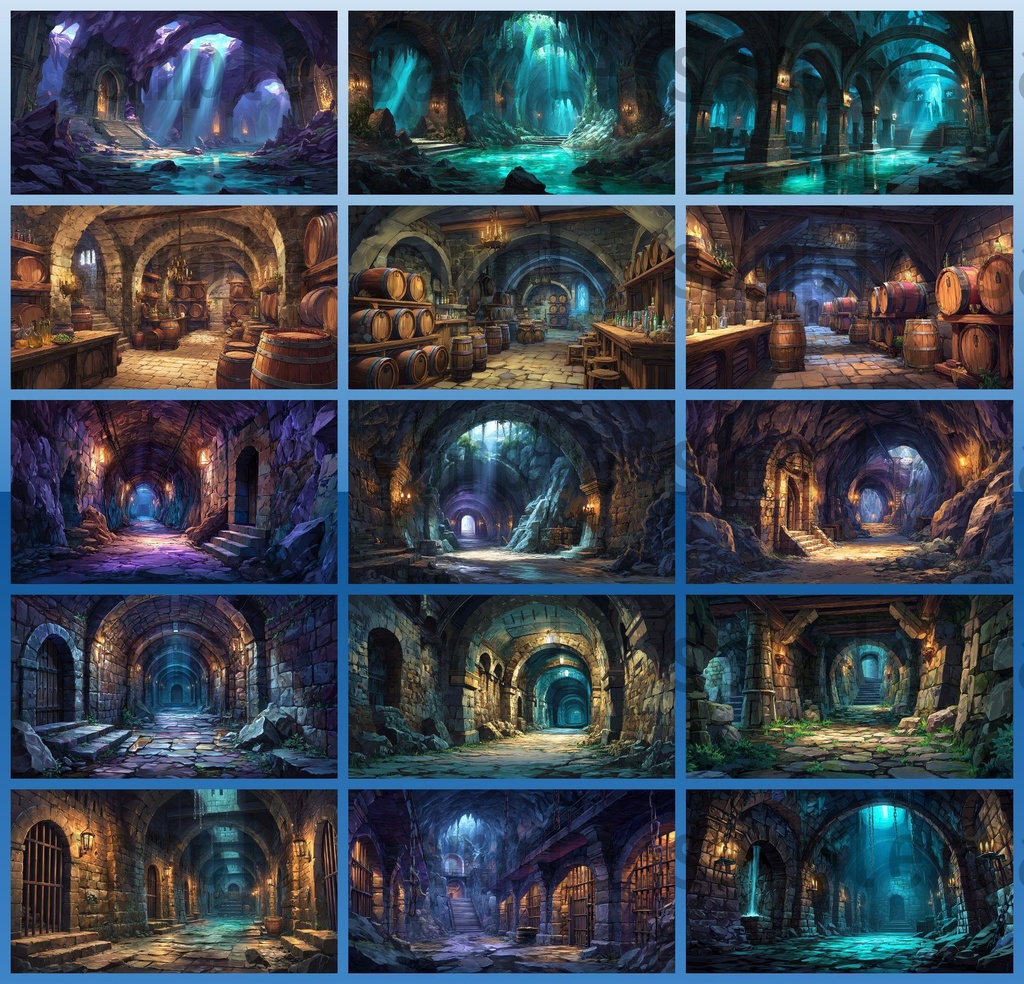 【372枚】ファンタジーRPG お城関連の背景イラスト【著作権フリー素材】