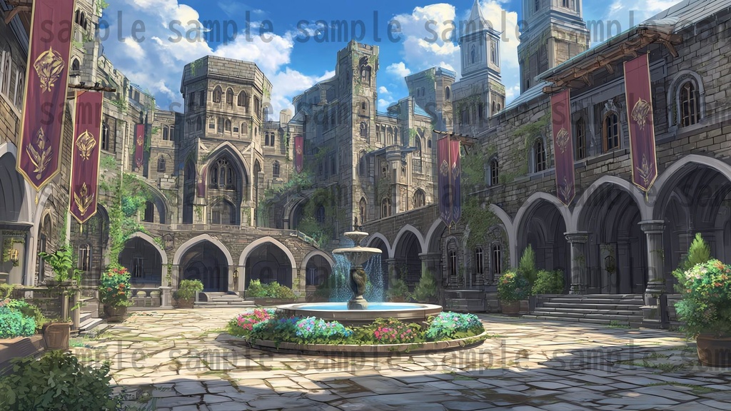 【372枚】ファンタジーRPG お城関連の背景イラスト【著作権フリー素材】