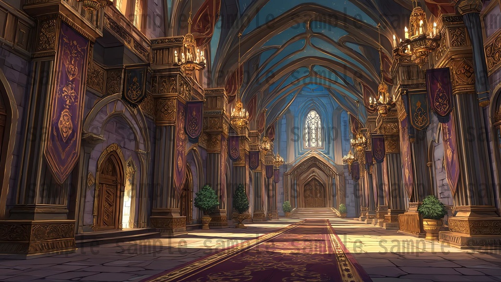 【372枚】ファンタジーRPG お城関連の背景イラスト【著作権フリー素材】