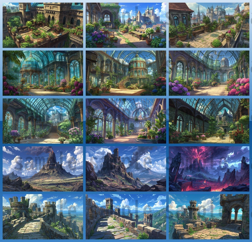 【372枚】ファンタジーRPG お城関連の背景イラスト【著作権フリー素材】