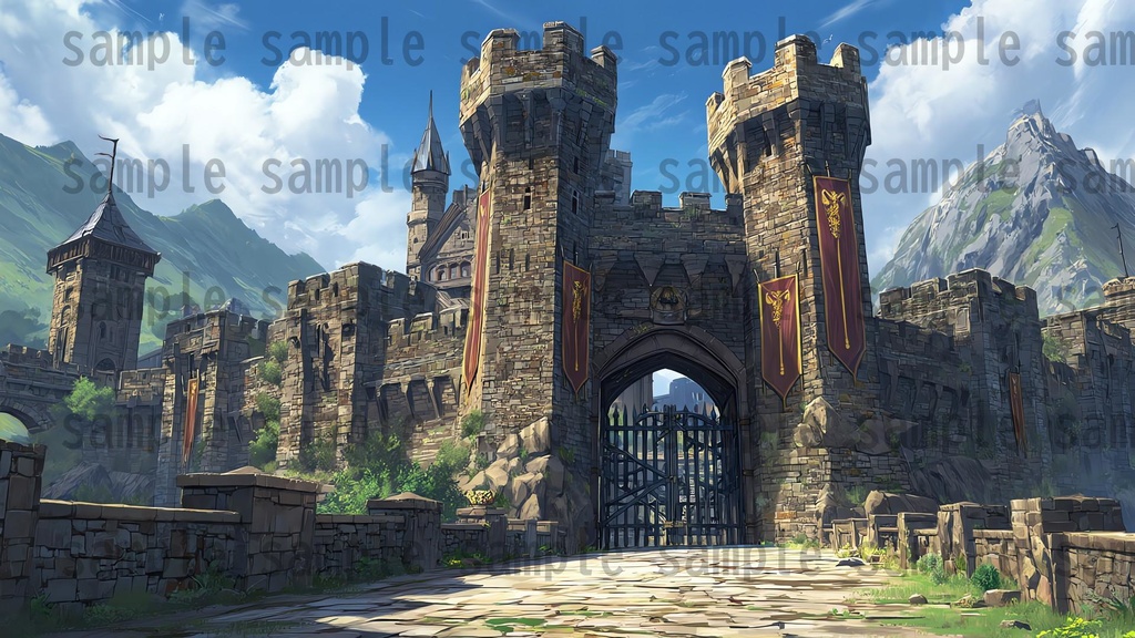 【372枚】ファンタジーRPG お城関連の背景イラスト【著作権フリー素材】