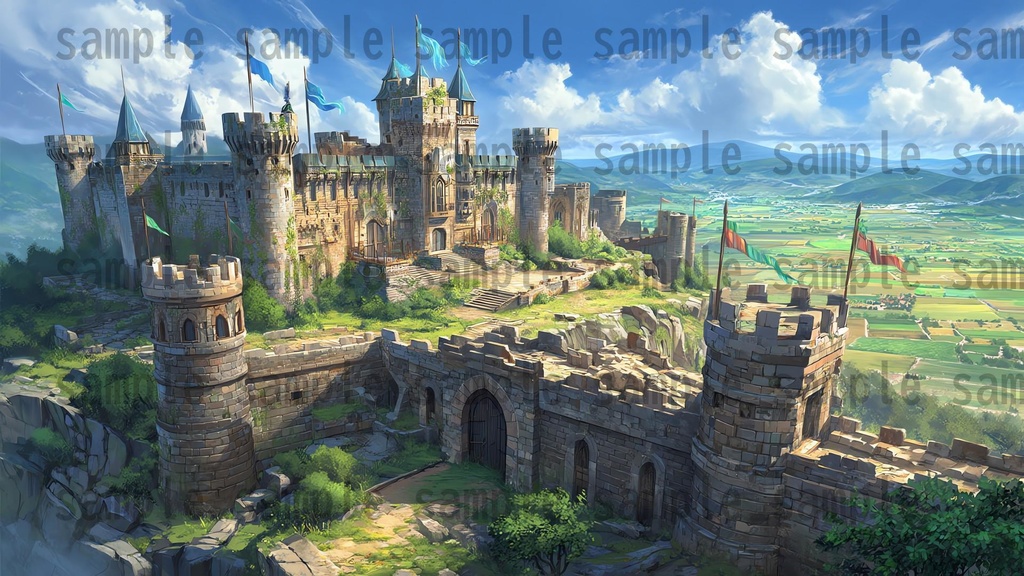 【372枚】ファンタジーRPG お城関連の背景イラスト【著作権フリー素材】