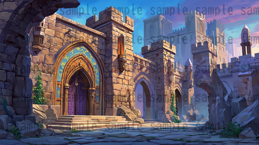 【372枚】ファンタジーRPG お城関連の背景イラスト【著作権フリー素材】