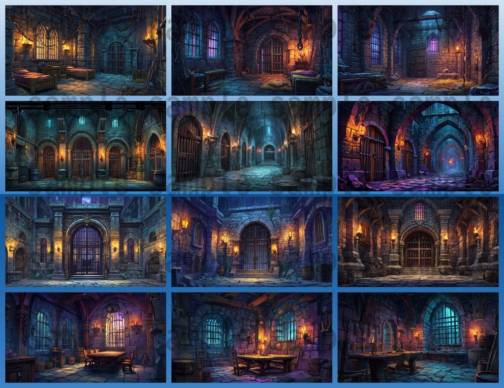 【372枚】ファンタジーRPG お城関連の背景イラスト【著作権フリー素材】