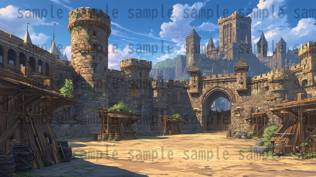 【372枚】ファンタジーRPG お城関連の背景イラスト【著作権フリー素材】