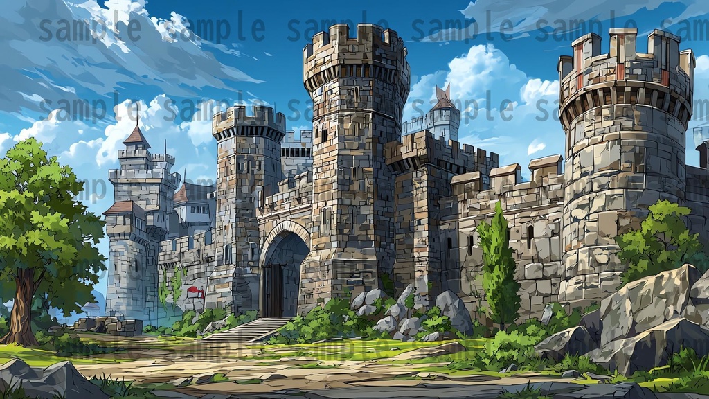 【372枚】ファンタジーRPG お城関連の背景イラスト【著作権フリー素材】
