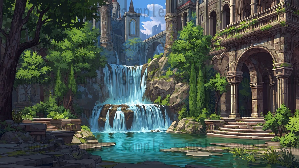 【372枚】ファンタジーRPG お城関連の背景イラスト【著作権フリー素材】