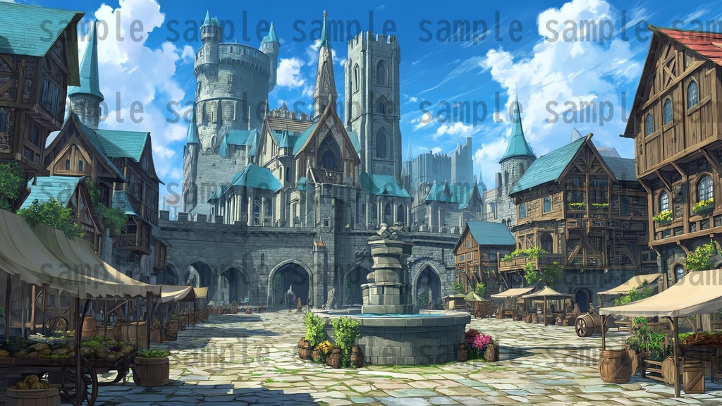 【372枚】ファンタジーRPG お城関連の背景イラスト【著作権フリー素材】
