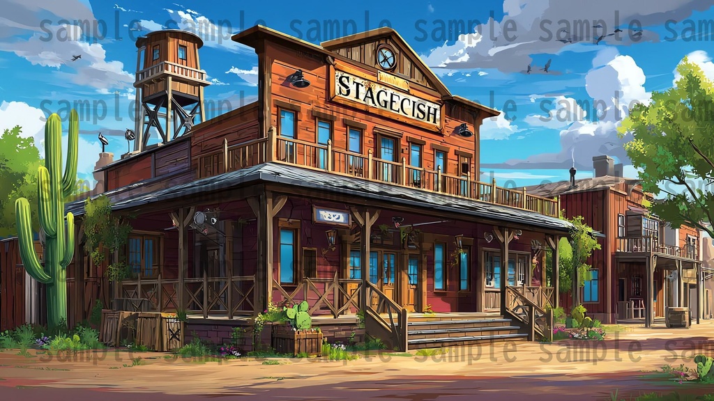 【279枚】アメリカ西部開拓時代 背景イラスト【著作権フリー素材/風景画】