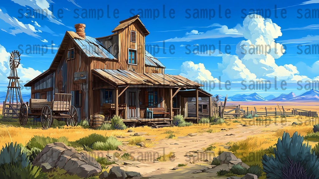 【279枚】アメリカ西部開拓時代 背景イラスト【著作権フリー素材/風景画】