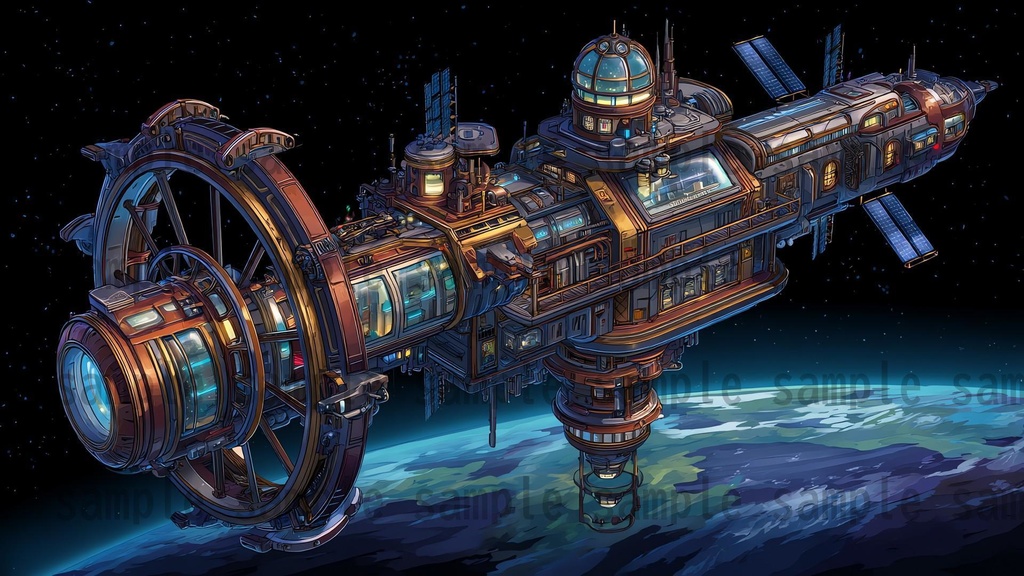 【282枚】スチームパンク ファンタジー風景イラスト【著作権フリー素材】