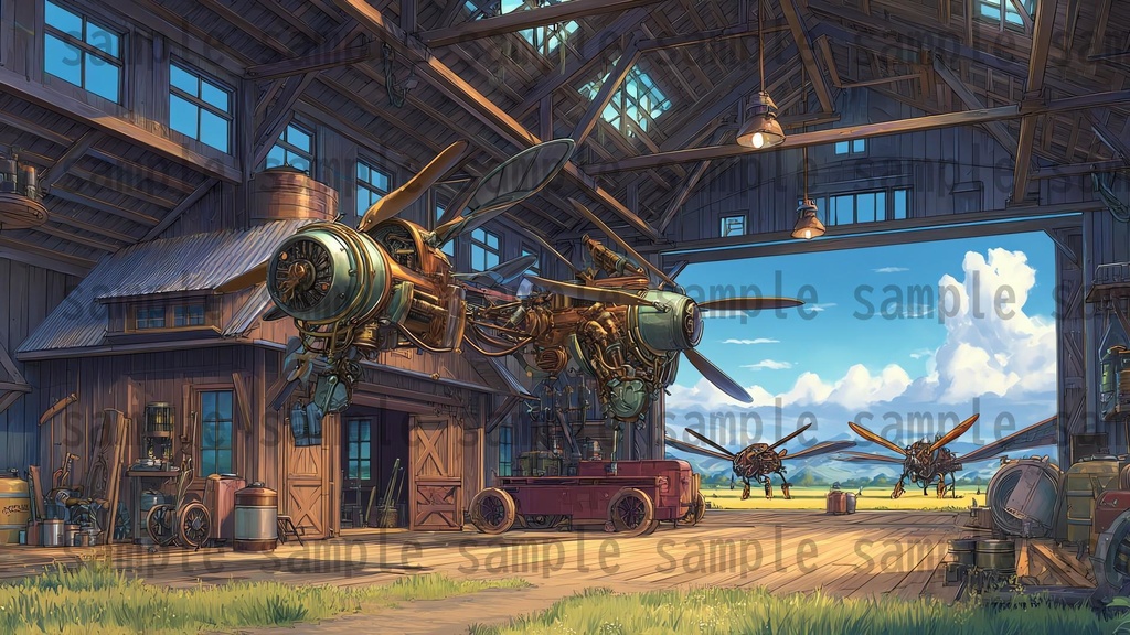 【282枚】スチームパンク ファンタジー風景イラスト【著作権フリー素材】