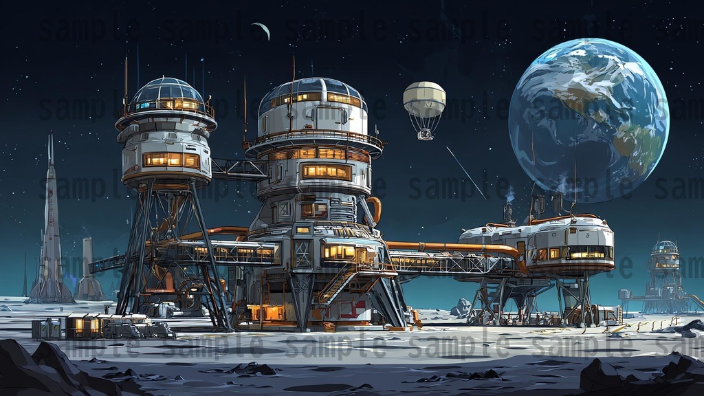 【282枚】スチームパンク ファンタジー風景イラスト【著作権フリー素材】