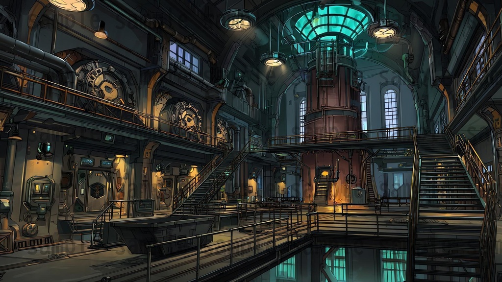 【282枚】スチームパンク ファンタジー風景イラスト【著作権フリー素材】