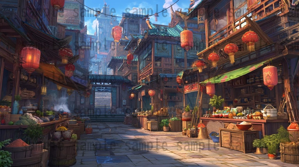 【276枚】中国ファンタジー 風景イラスト【著作権フリー素材】中華背景画像