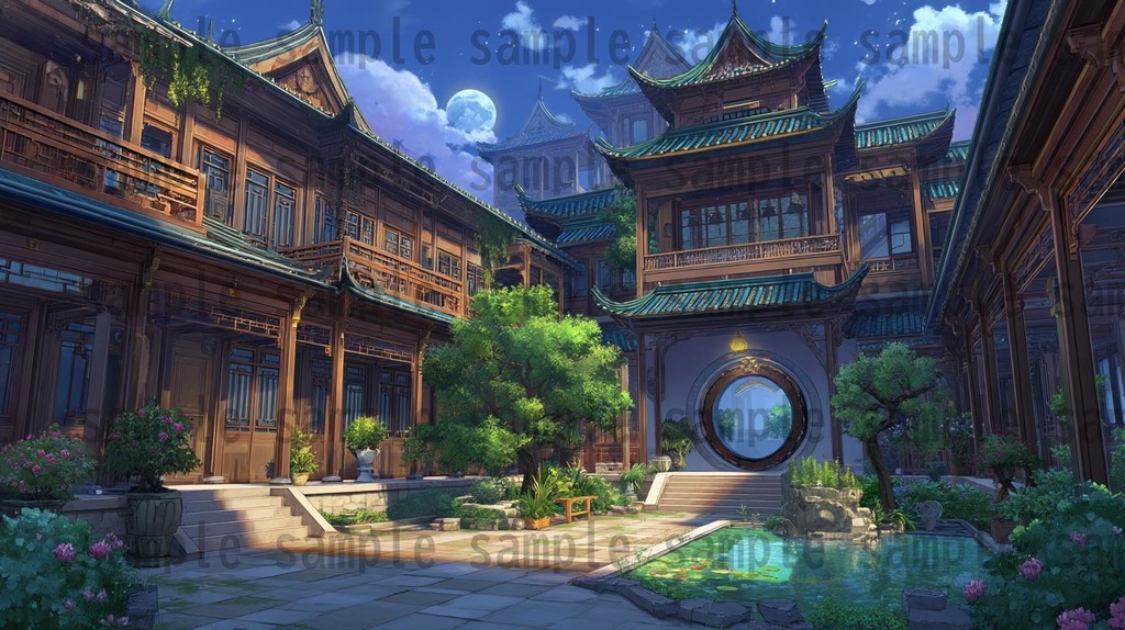 【276枚】中国ファンタジー 風景イラスト【著作権フリー素材】中華背景画像