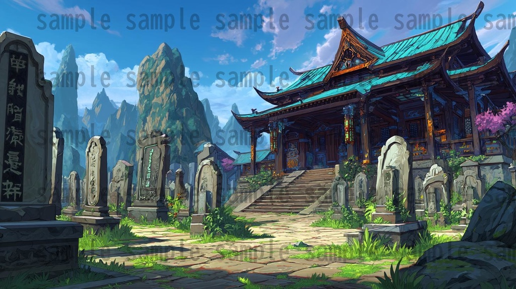 【276枚】中国ファンタジー 風景イラスト【著作権フリー素材】中華背景画像