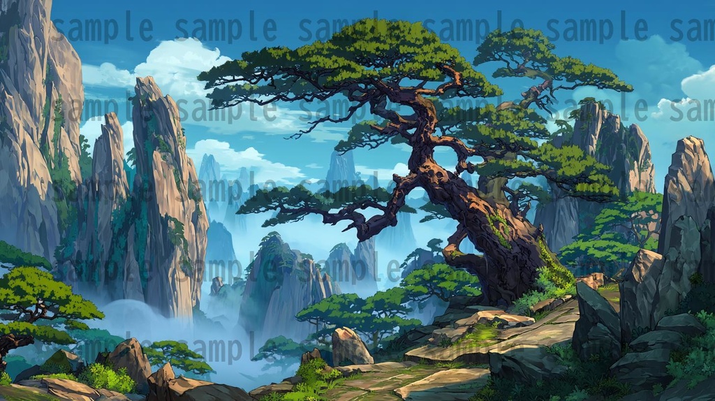 【276枚】中国ファンタジー 風景イラスト【著作権フリー素材】中華背景画像