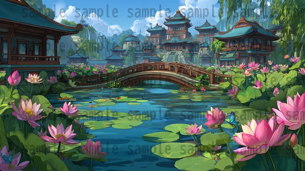 【276枚】中国ファンタジー 風景イラスト【著作権フリー素材】中華背景画像