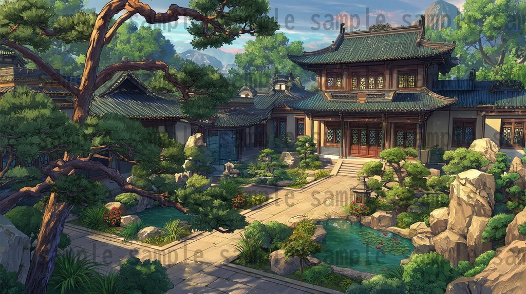 【276枚】中国ファンタジー 風景イラスト【著作権フリー素材】中華背景画像