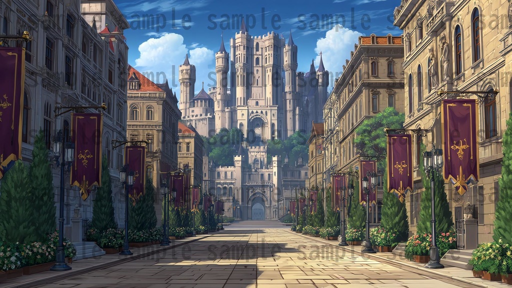 【282枚】ファンタジーRPGの街中の風景・背景イラスト【著作権フリー素材】