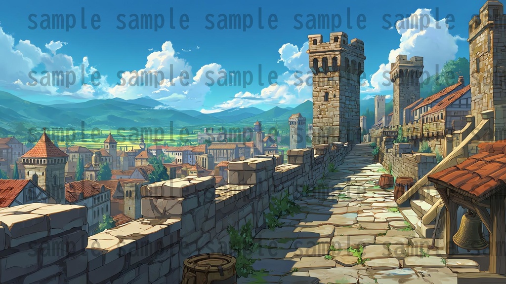 【282枚】ファンタジーRPGの街中の風景・背景イラスト【著作権フリー素材】