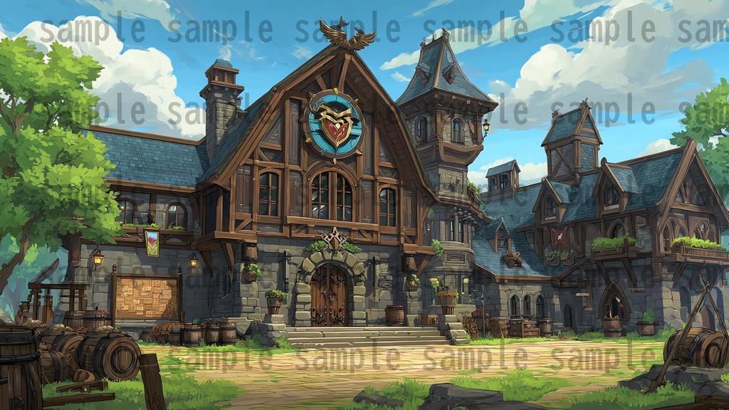 【282枚】ファンタジーRPGの街中の風景・背景イラスト【著作権フリー素材】