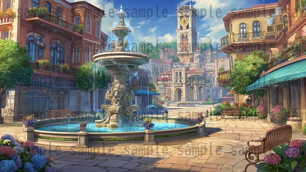 【282枚】ファンタジーRPGの街中の風景・背景イラスト【著作権フリー素材】