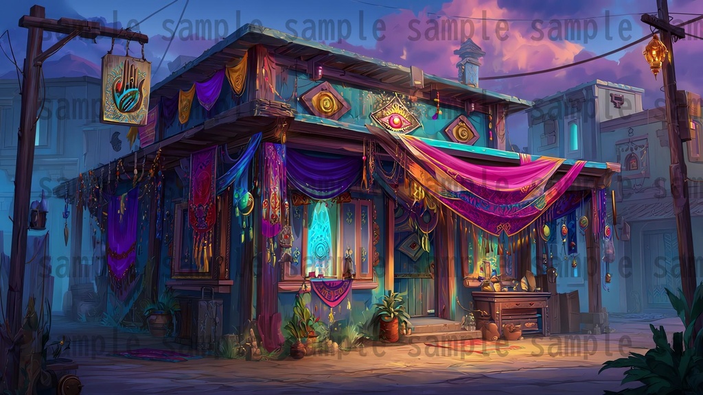 【282枚】ファンタジーRPGの街中の風景・背景イラスト【著作権フリー素材】