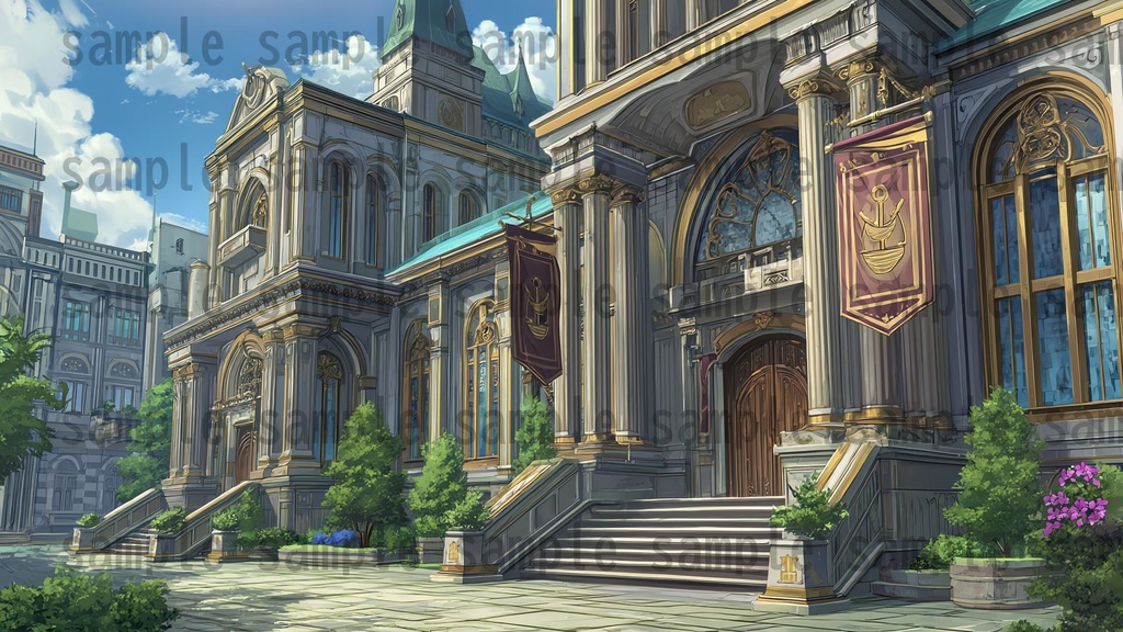 【282枚】ファンタジーRPGの街中の風景・背景イラスト【著作権フリー素材】