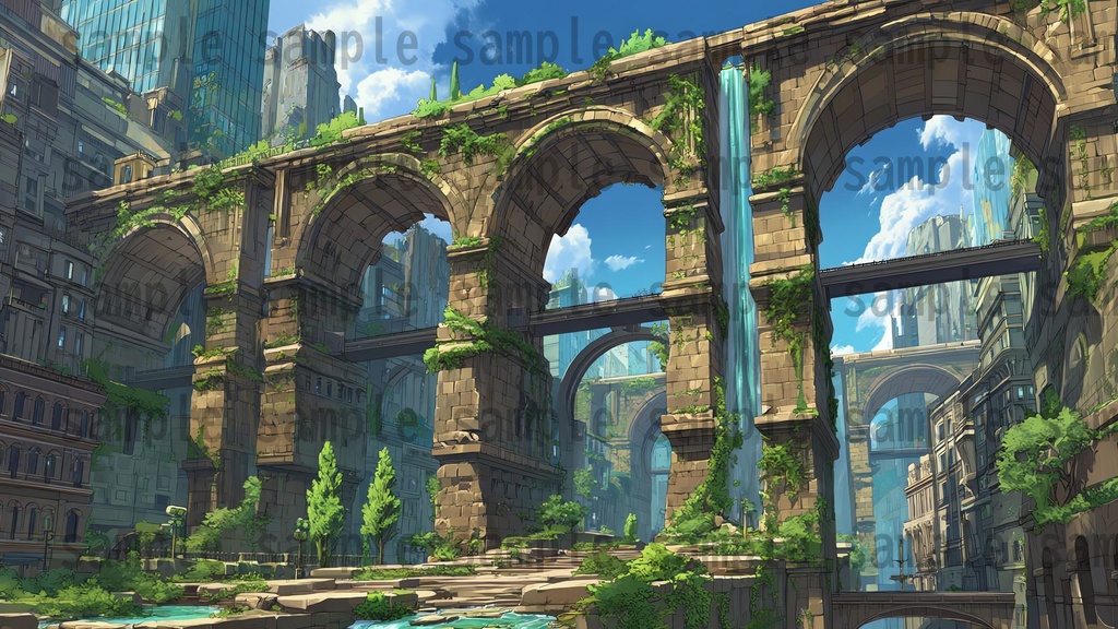 【282枚】ファンタジーRPGの街中の風景・背景イラスト【著作権フリー素材】