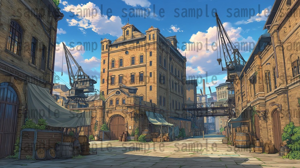 【282枚】ファンタジーRPGの街中の風景・背景イラスト【著作権フリー素材】