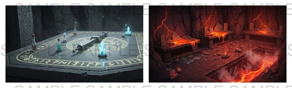 【122枚】地下鉱山 ファンタジー背景イラスト【著作権フリー素材】